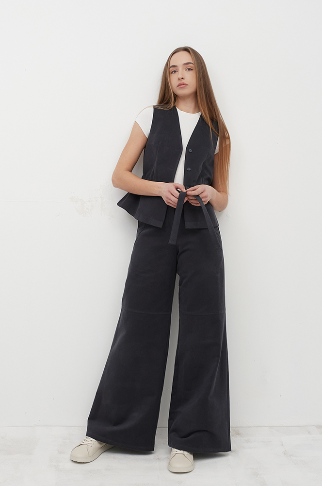 Штани бавовна широкі димчасто-синій (БР 92)